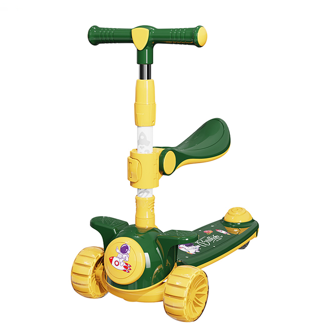 light up folding child scooters led flash wheel kids scooter manufacturers pu 3-wheels scooter for kids
