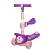 light up folding child scooters led flash wheel kids scooter manufacturers pu 3-wheels scooter for kids