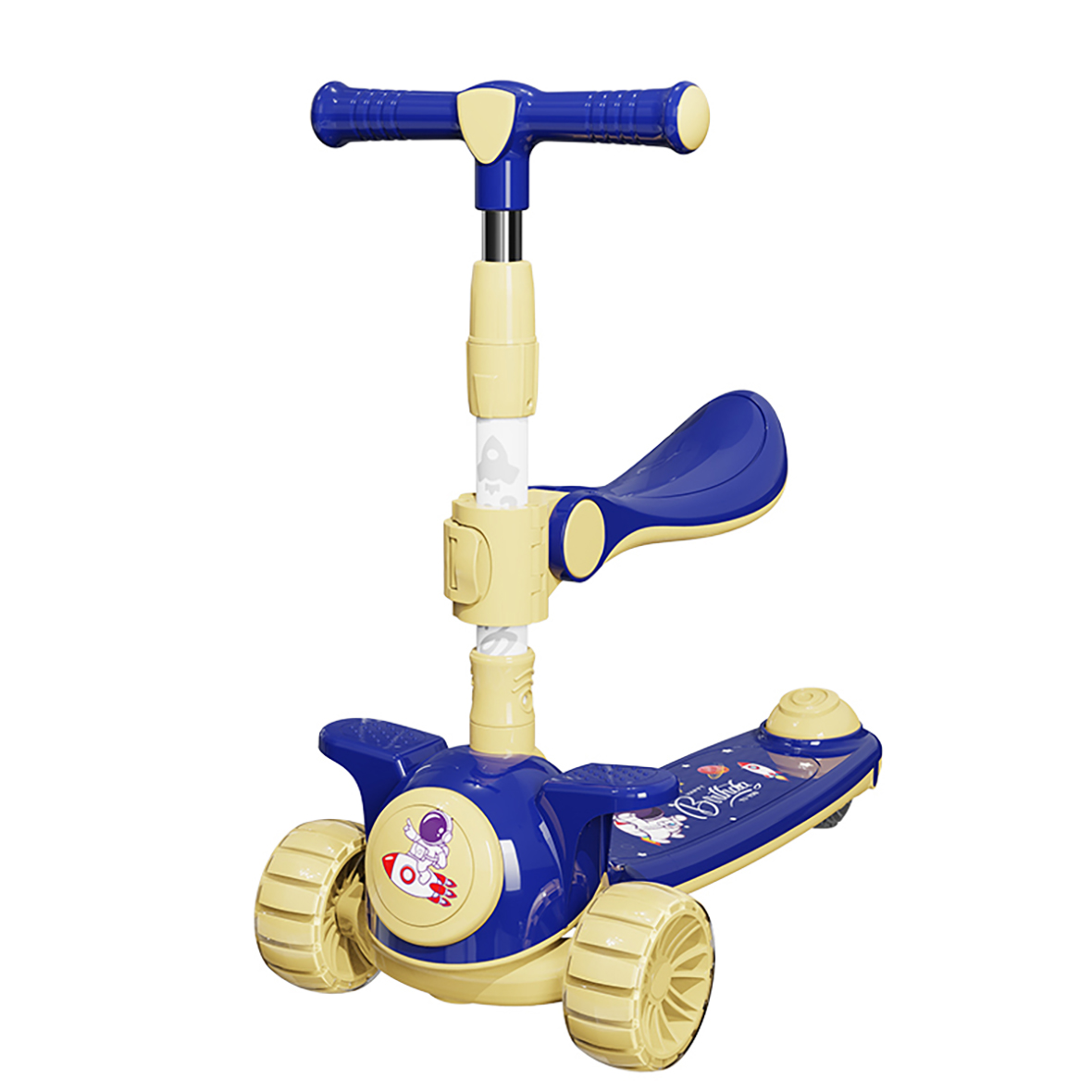 light up folding child scooters led flash wheel kids scooter manufacturers pu 3-wheels scooter for kids