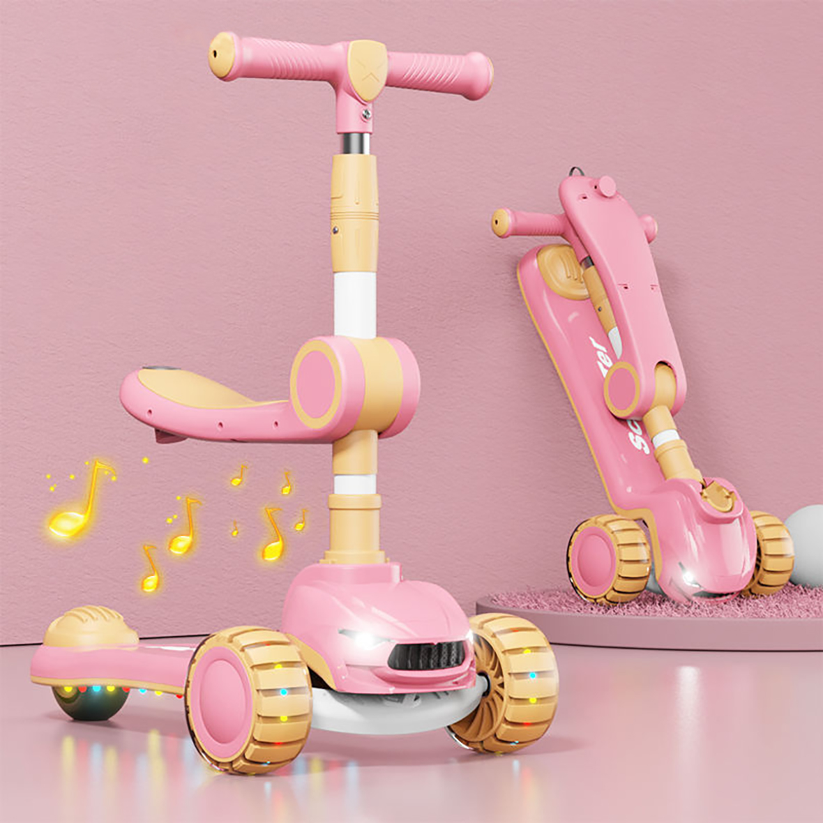 Flash Wheel Kids Scooter Folding Children Scooter Multifunction Children Balance Scooter for Kid