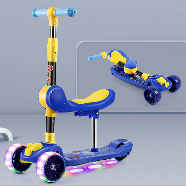 3 Year Kids' Scooters Foldable Baby Toy Scooter with Music And Light Cheap