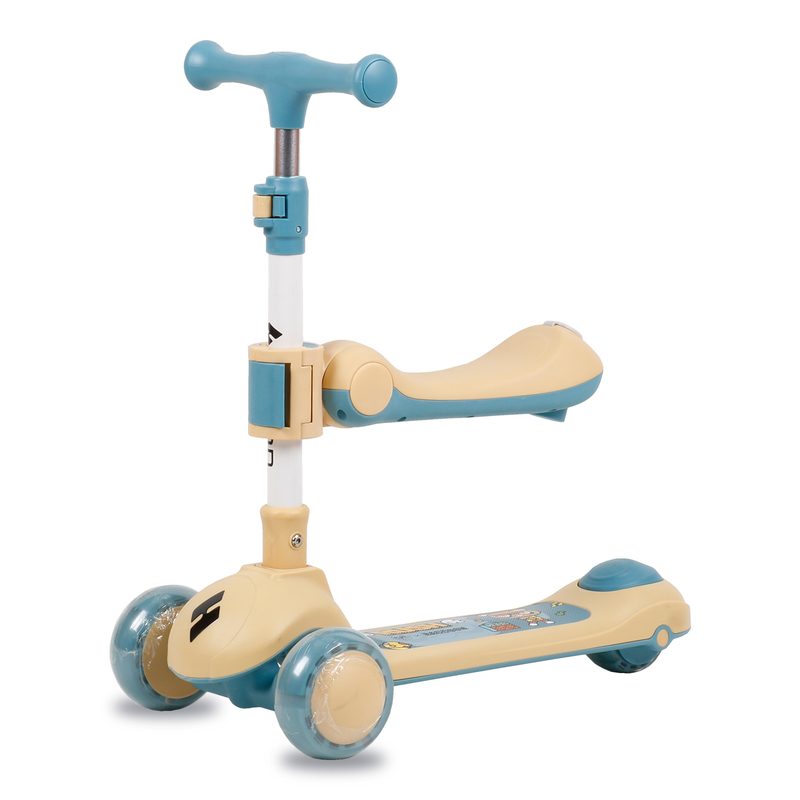 2in1 foldable children kick scooter kids scooter with seat flash children kick scooter