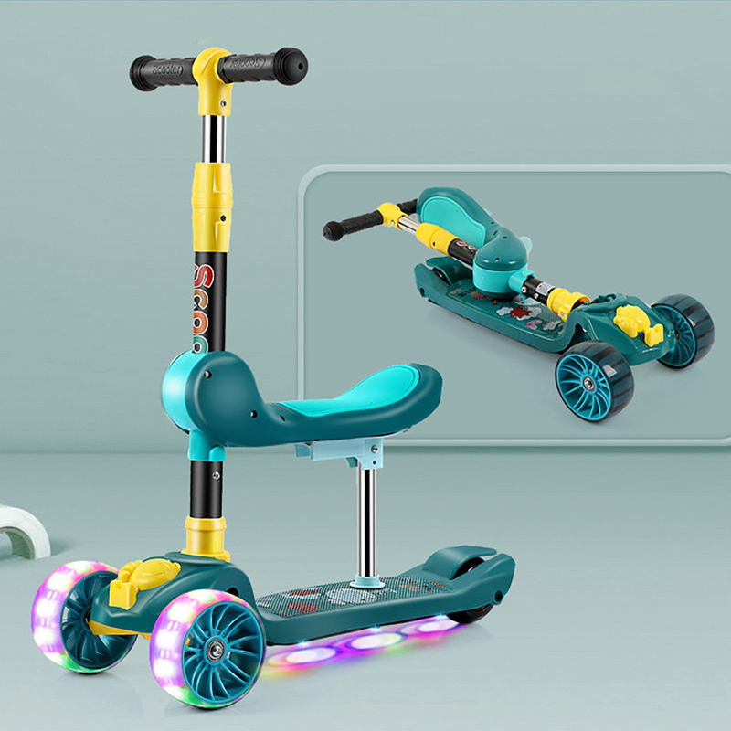 3 Year Kids' Scooters Foldable Baby Toy Scooter with Music And Light Cheap