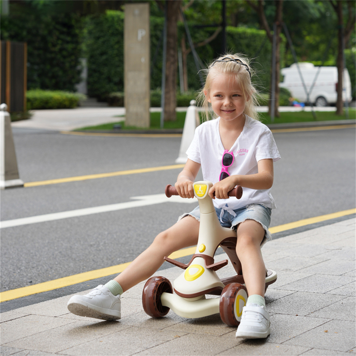 New 5 in 1 Kids Scooters Baby Sliding Car Children Push Scooter with Seat for Big Kids