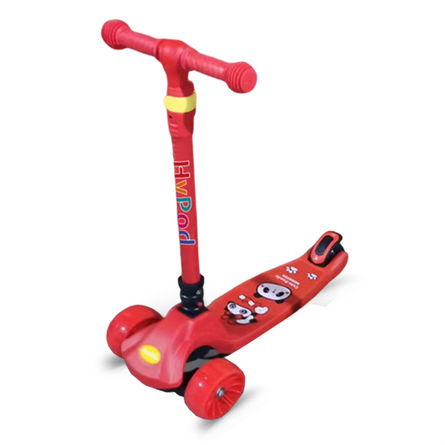 custom logo customized flashing wheel scooter kids foldable adjustable height children kick scooter