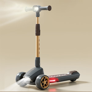 Led Light Baby Adjustable Height Children Foot Scooter Price Three Wheel Best Kick Scooter for Kids