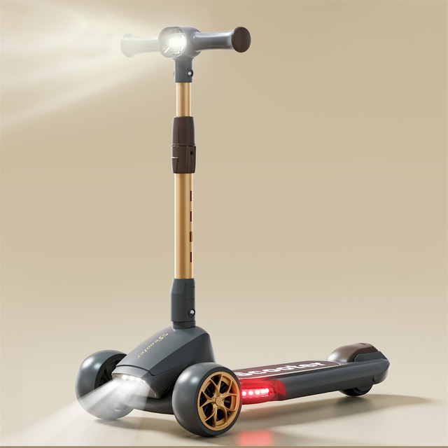Led Light Baby Adjustable Height Children Foot Scooter Price Three Wheel Best Kick Scooter for Kids