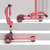 Folding Children's Scooty Kids Scooter Foot Kick Pu Flashing 3 Wheel Scooter for Toddler