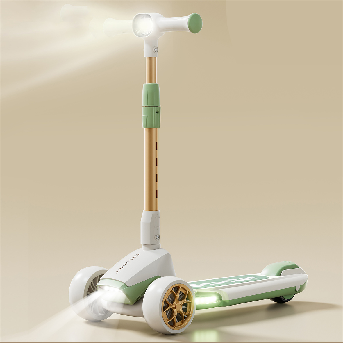 Led Light Baby Adjustable Height Children Foot Scooter Price Three Wheel Best Kick Scooter for Kids