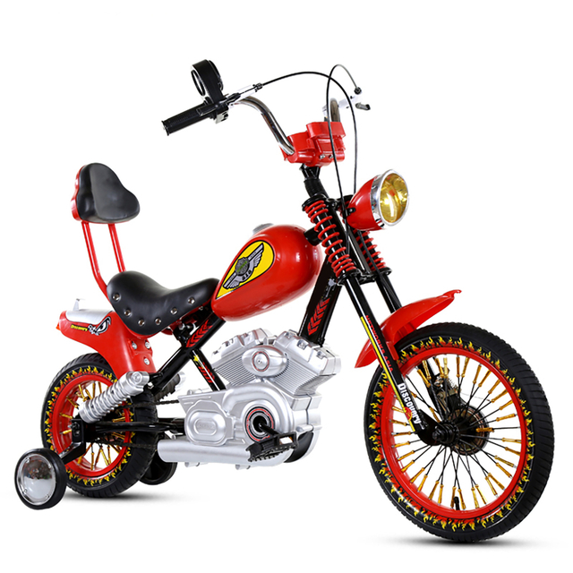 Children Bicycle 12 14 16 18 20 Inch Kids Motorcycle Style Sports Road Bike for Boys Girls