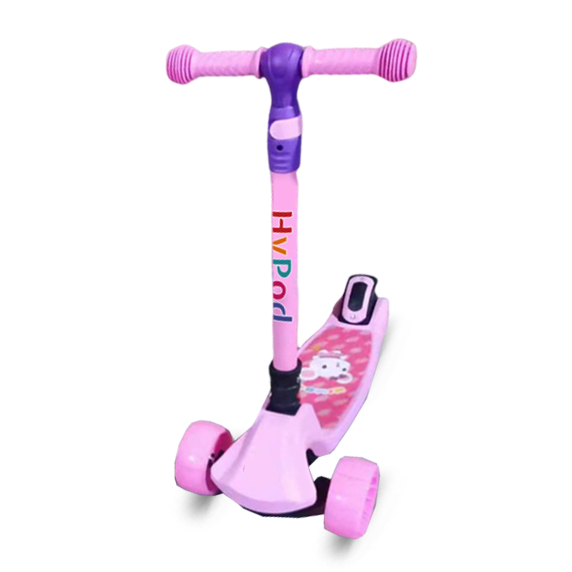 custom logo customized flashing wheel scooter kids foldable adjustable height children kick scooter