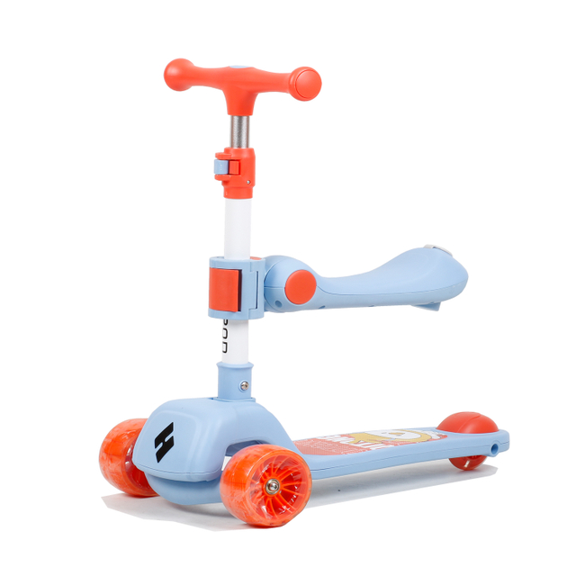 new children's scooters baby 2 in 1 scooter rotating flashing wheels kids 3 wheel kick scooter