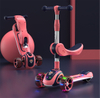Folding Children's Scooty Kids Scooter Foot Kick Pu Flashing 3 Wheel Scooter for Toddler