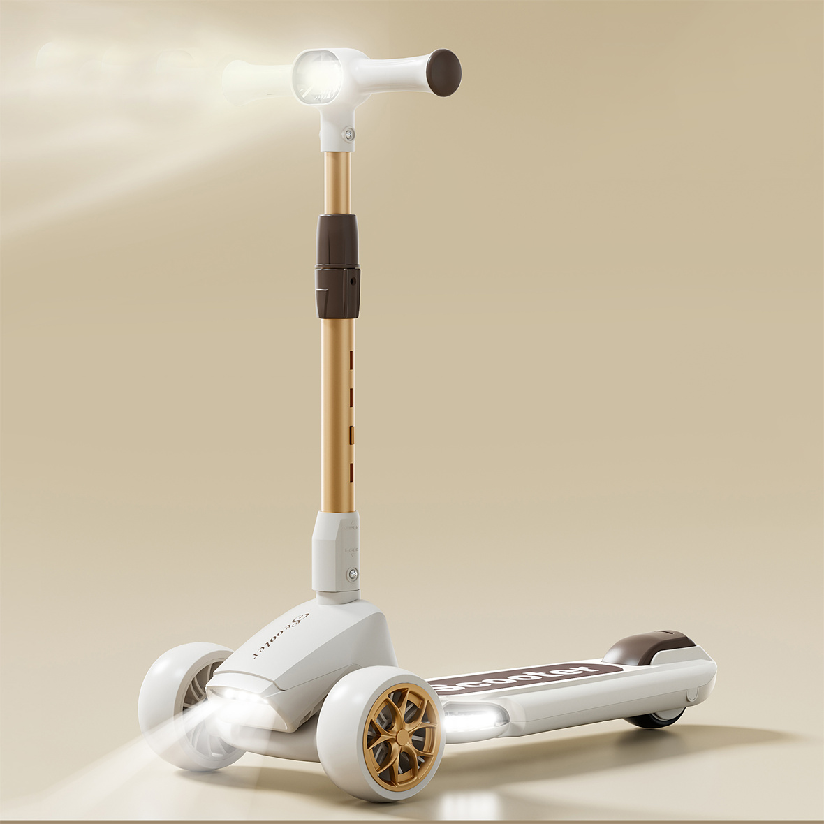Led Light Baby Adjustable Height Children Foot Scooter Price Three Wheel Best Kick Scooter for Kids